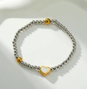 PULSERA CLÁSICA CORAZON GOLD